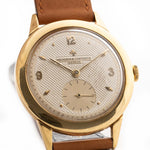 vacheron constantin watch - Vacheron Constantin Guilloché 4711 Sub Second 1950s - yellow gold case - Guilloché dial closeup