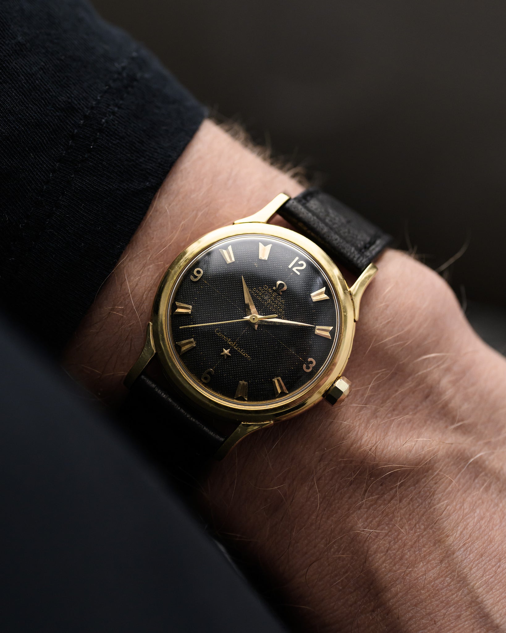 Omega Constellation 18k Black Honeycomb 1954