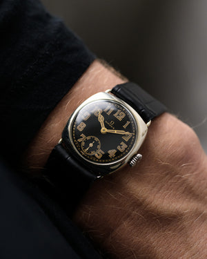 Omega Art Deco Cushion Black 1930s