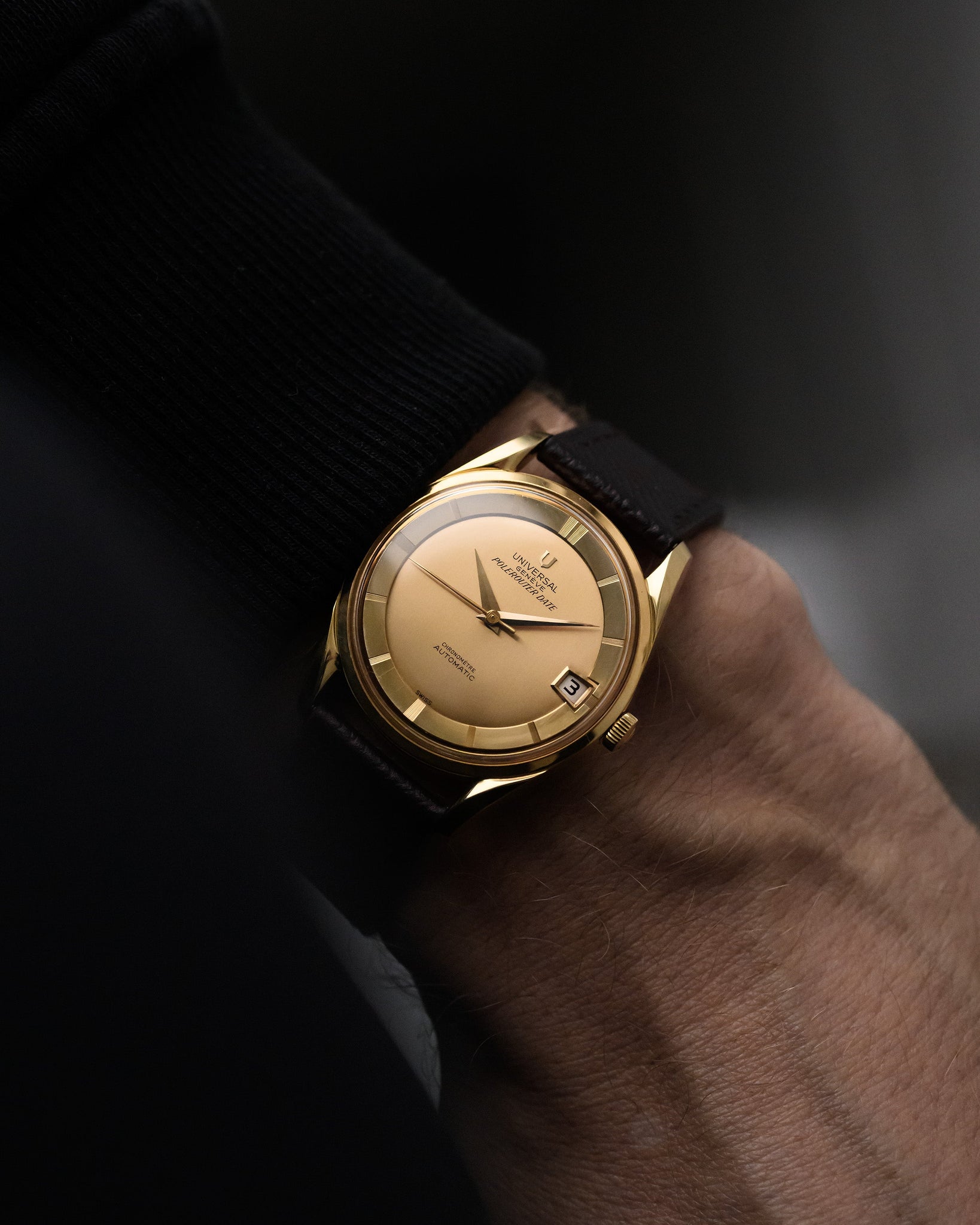 Universal Geneve Polerouter 18k 1960s Nos