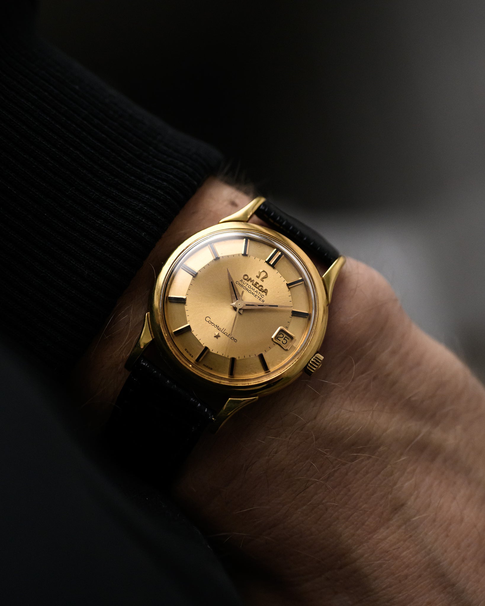 Omega Constellation 18k Pie Pan Onyx 1962