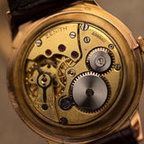 Zenith Art Deco Black 18k Rose 1940s