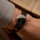 Zenith Art Deco Black 18k Rose 1940s