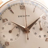 Zenith Jumbo Chronograph 18k Rose 1950s