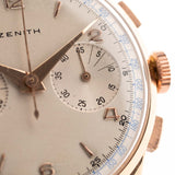 Zenith Jumbo Chronograph 18k Rose 1950s