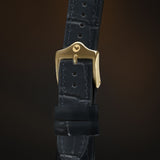KARDINAL Alligator Embossed Leather Watch Strap