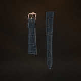 KARDINAL Alligator Embossed Leather Watch Strap