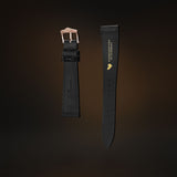 KARDINAL Lizard Print Watch Leather Strap