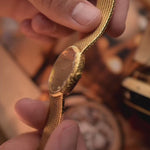 Vintage Audemars Piguet Automatic watch from the 1980s, 31.5mm 18k yellow gold case, gold dial, 11 diamond hour markers
