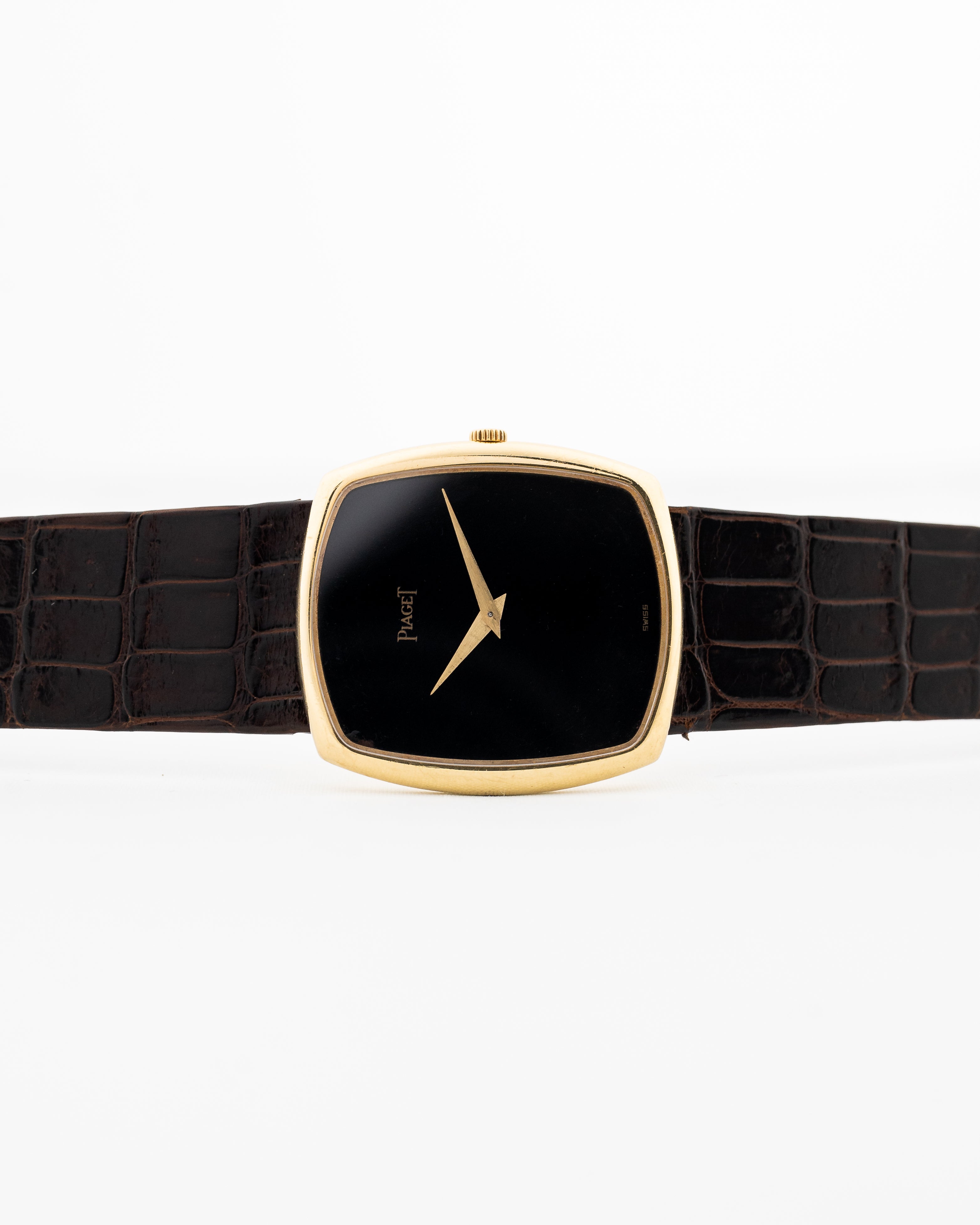 Piaget 18k Square Black Dial 1980s Goldammer Vintage Watches