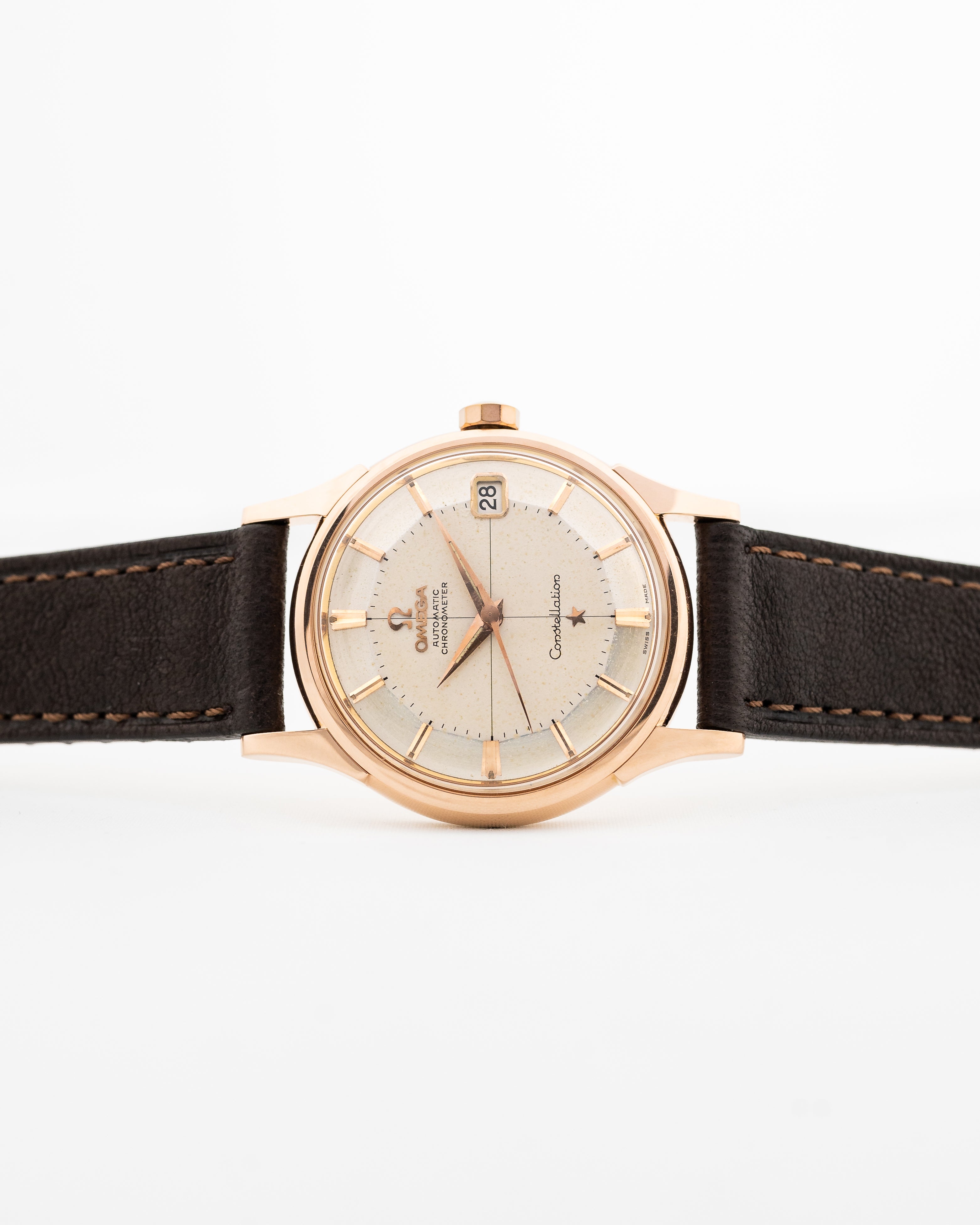 Omega constellation top pie pan 18k
