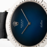 Rolex Cellini 18k Petrol Dial 1981 Nos