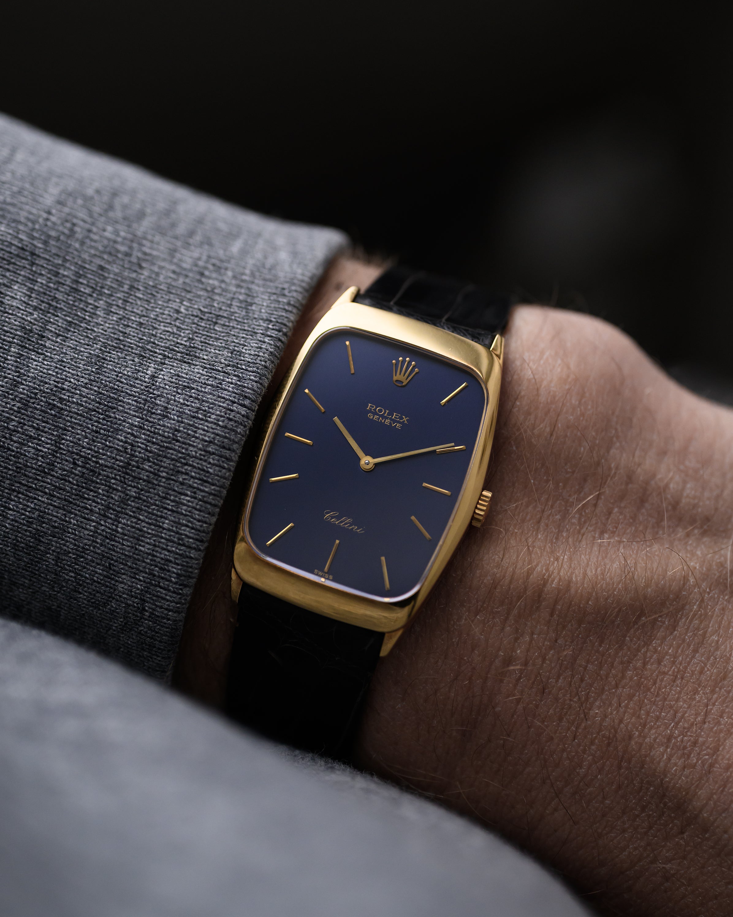 Rolex Cellini 18k Blue Dial 1989