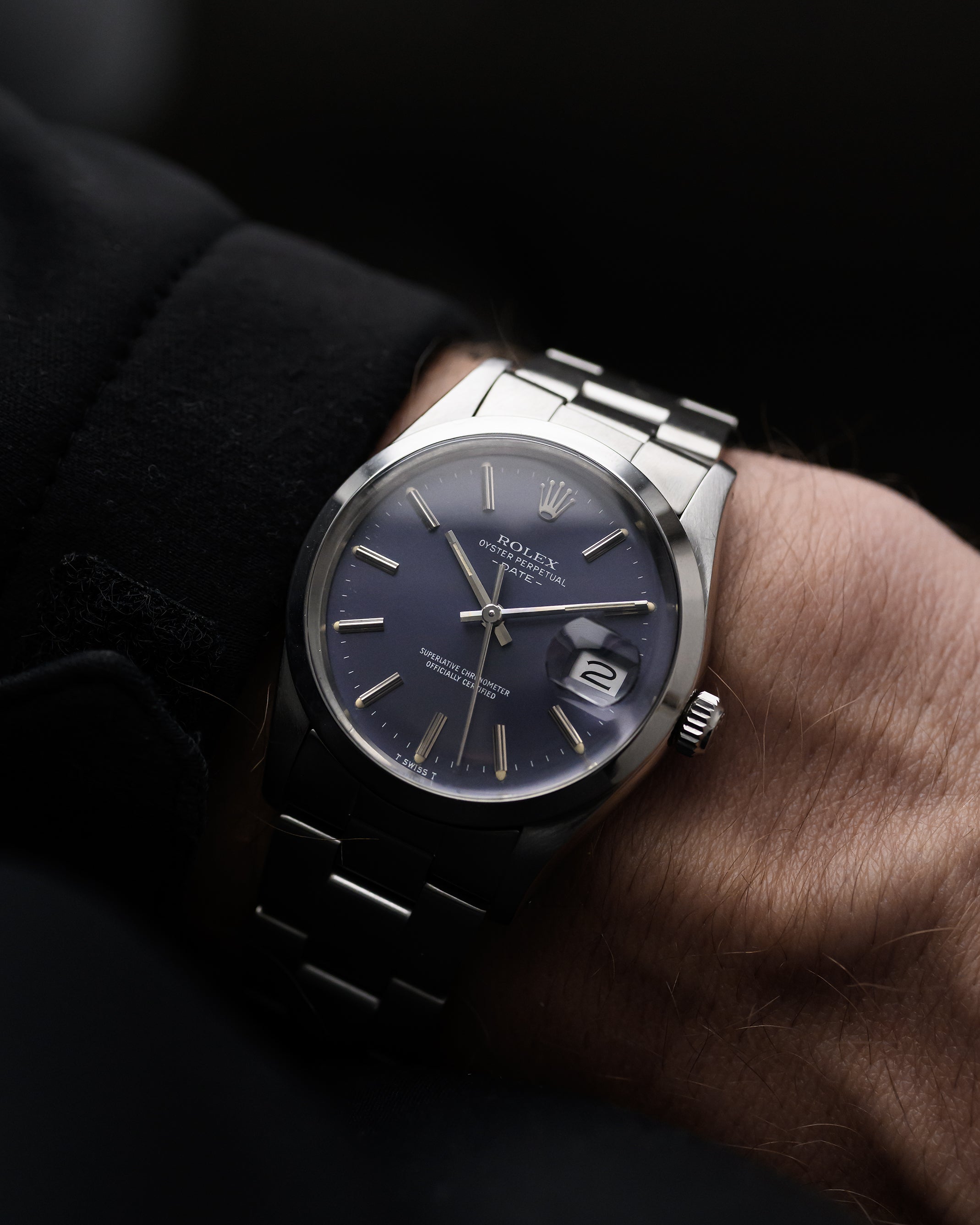 時計 ROLEX OYSTER PERPETUAL DATE Rolex Oyster Perpetual Date Blue 1981 – GOLDAMMER