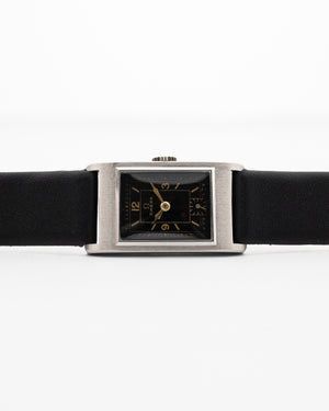Omega Rectangular Art Deco Black 1939