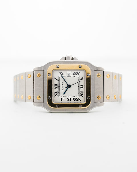 【Cartier】santos de Cartier LM 余りコマ1つ カルティエ サントス100 W20078Y1 自動巻き ホワイトローマン