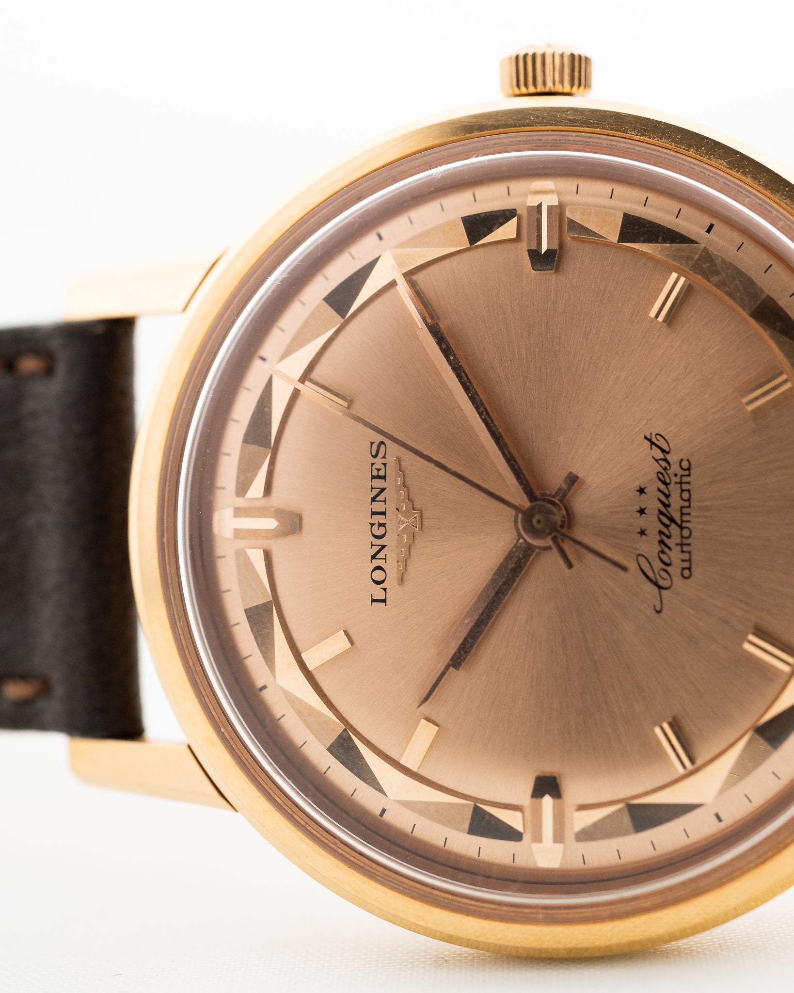 Longines Conquest 18K Pie Pan 1966