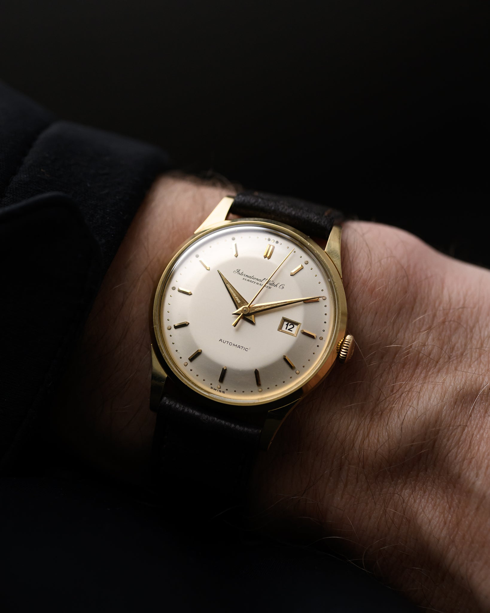 Iwc Automatic Date 18k Pie Pan 1958