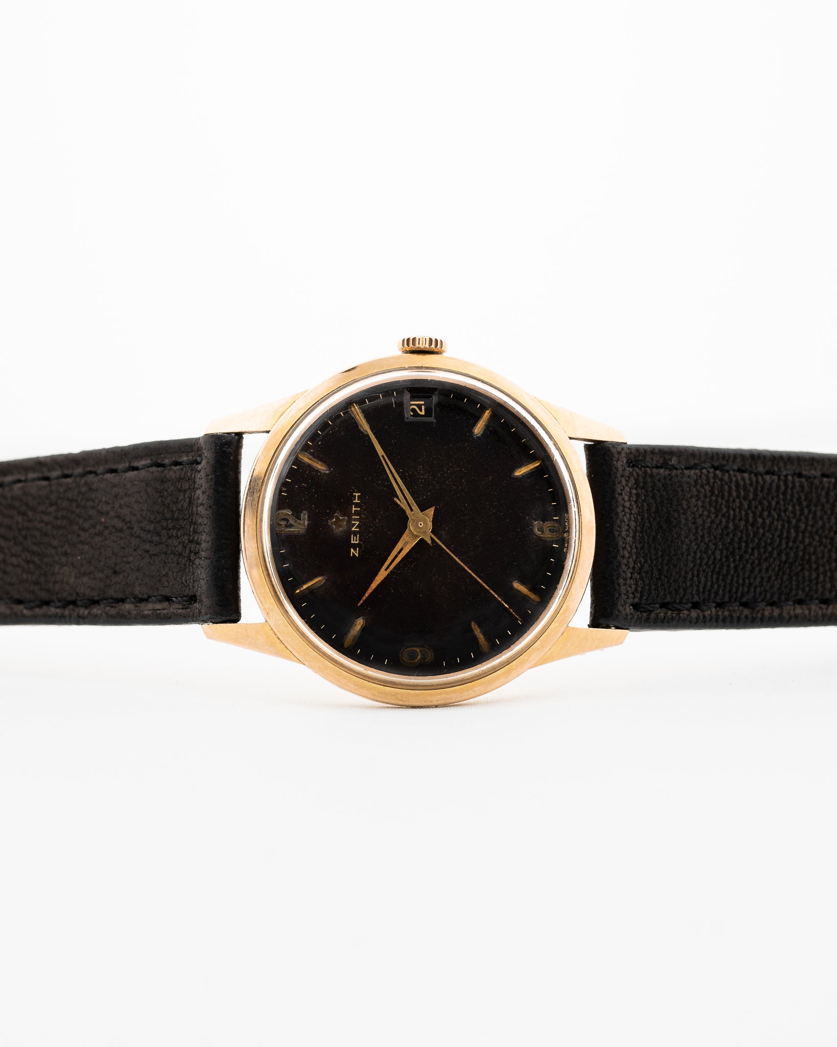 Zenith Dress Black 18k Date 1961