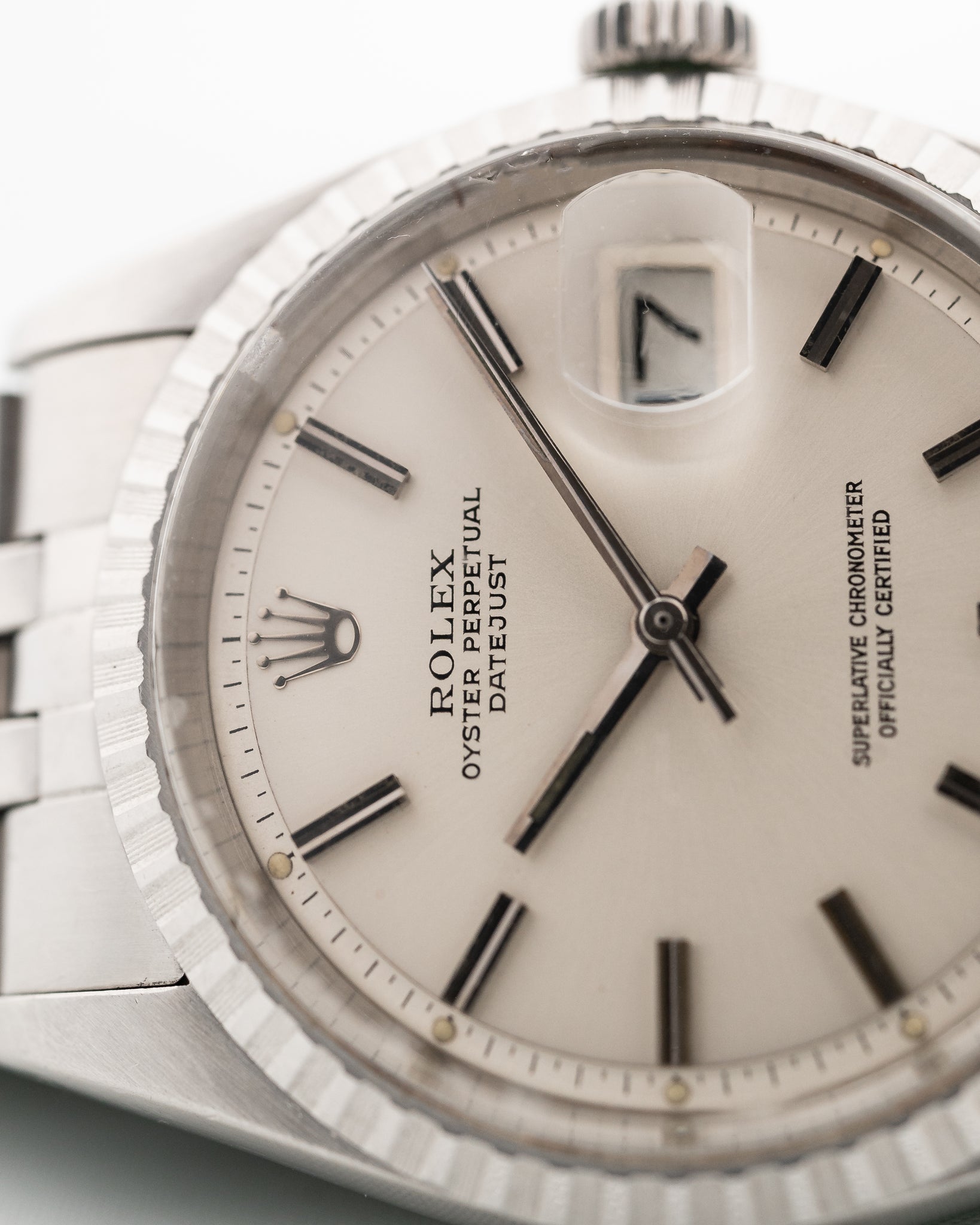 Rolex Datejust Silver Pie Pan 1973