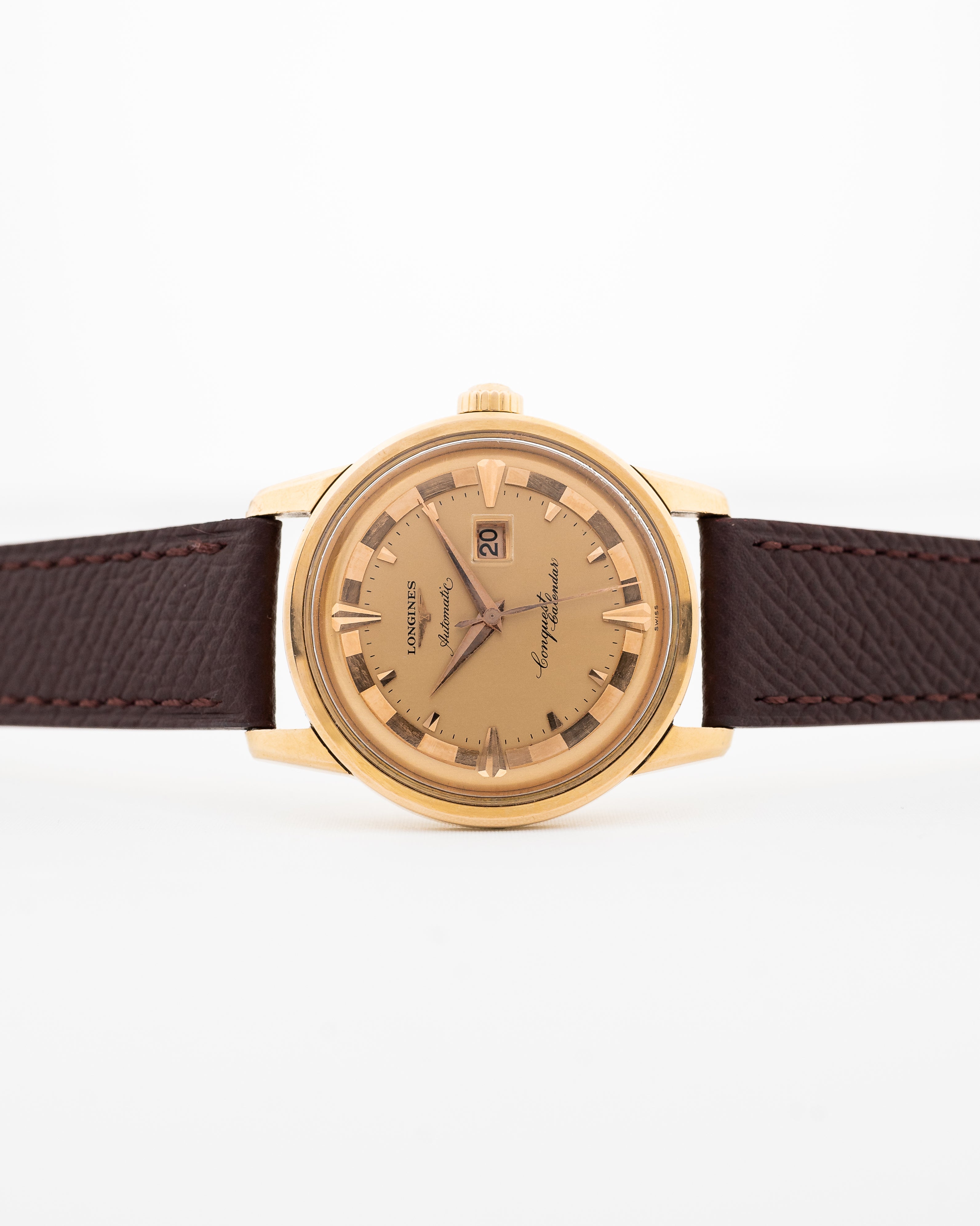 Longines Conquest Calendar 18K Pie Pan 1959 GOLDAMMER