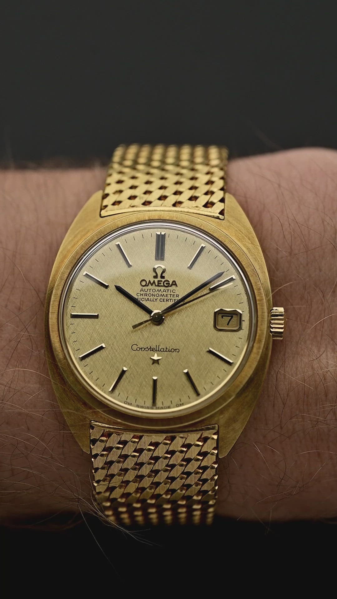 Omega constellation hotsell antimagnetic 18k 0.750