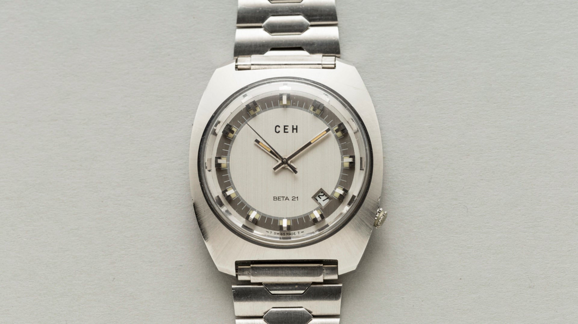 seltene und historisch bedeutsame Vintage Longines Beta 21 für die Schweizer CEH