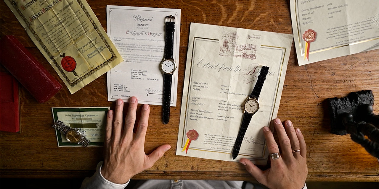 Auszüge & Zertifikate für Vintage Uhren