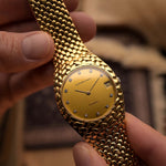 Vintage Audemars Piguet Cobra 5403 Uhr, 18k Gold, Diamant-Zifferblatt, Jumbo-Gehäuse, Automatikwerk, von Zeigern gehalten