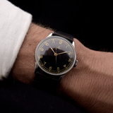 Omega Schwarz Vergoldete Spritze 1935