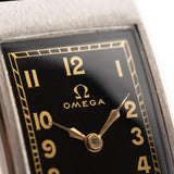 Omega Rechteckig Art Deco Vergoldet Curvex 1943