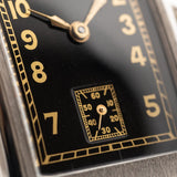 Omega Rechteckig Art Deco Vergoldet Curvex 1943