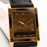 Piaget Rechteckig 9161 Tigerauge 1970er