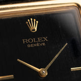 Rolex Cellini 18k Rechteckig Schwarz 1970s