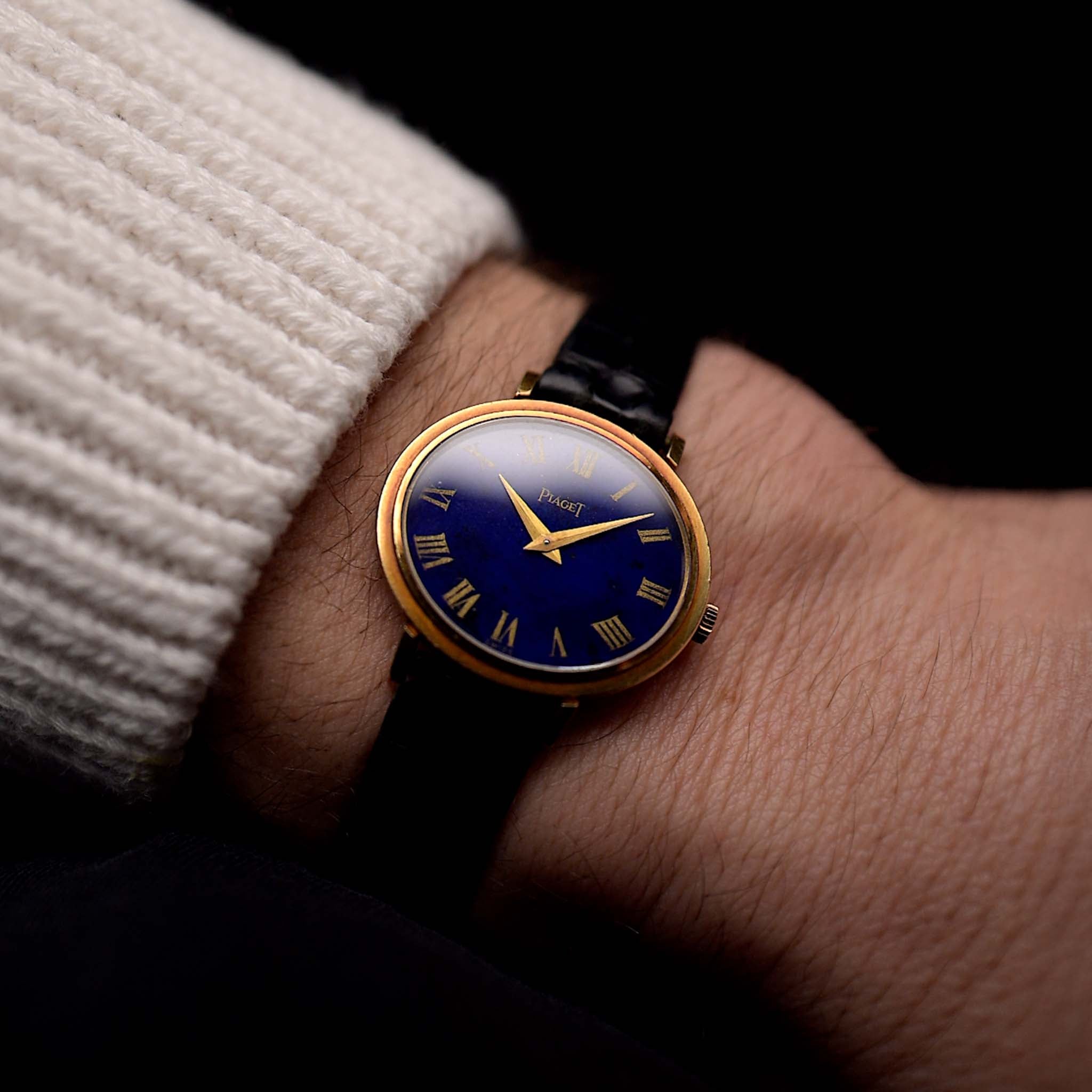 Piaget Ellipse 9801 Lapizlazuli Römer 1970er - Uhr Piaget