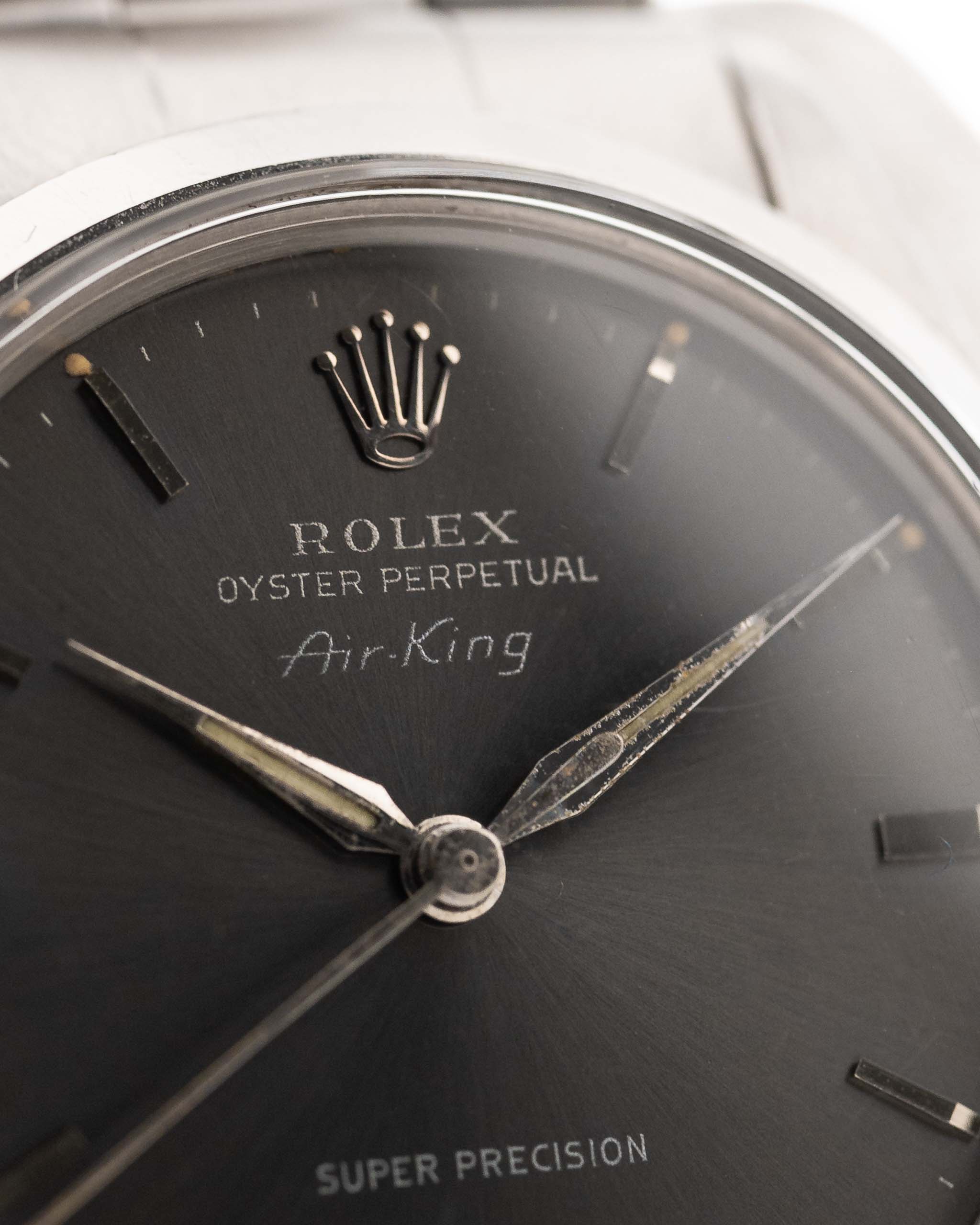 Vintage Rolex Air King 5500 Grau 1963 Zifferblatt Zeiger