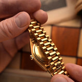 Rolex Day Date 18038 Braun Vignette Diamant 1981