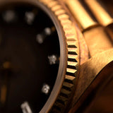 Rolex Day Date 18038 Braun Vignette Diamant 1981