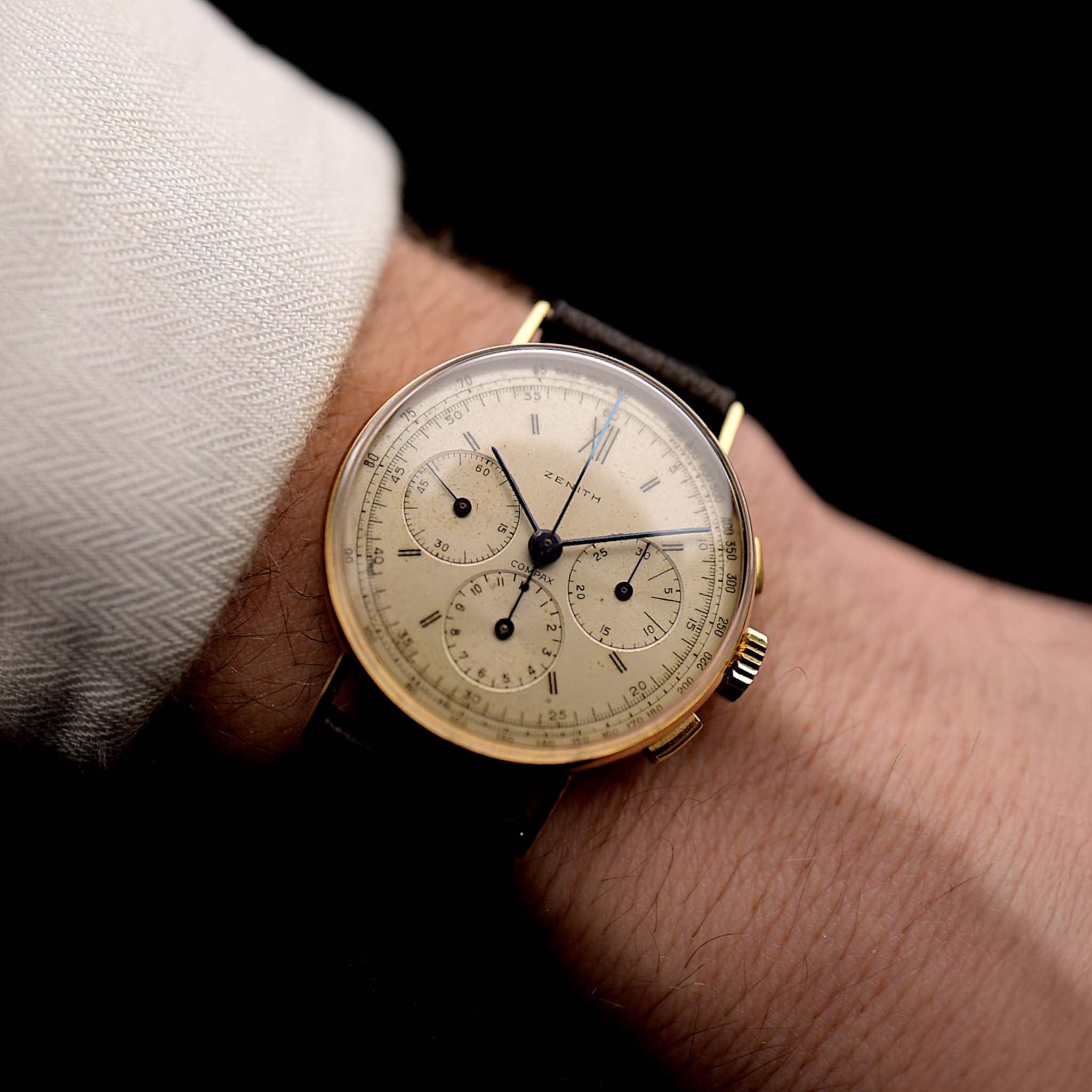Zenith Compax 7342 1940er Jahre Vintage Uhr