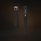 KARDINAL Uhrenarmband aus Leder mit Eidechsenprägung