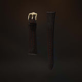 KARDINAL Uhrenarmband aus Leder mit Eidechsenprägung