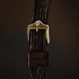 KARDINAL Uhrenarmband aus Leder mit Eidechsenprägung