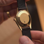 Vintage Rolex 18k Oyster Perpetual 1503 Date Uhr aus dem Jahr 1971, 34,5 mm Gelbgoldgehäuse, Automatikkaliber 1570, Zifferblatt mit Sonnenschliff, Video