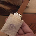 Vintage IWC Cal. 89 Uhr von 1958, 36 mm Gehäuse aus 18 Karat Roségold, originales silbernes Zifferblatt, Handaufzug, Video