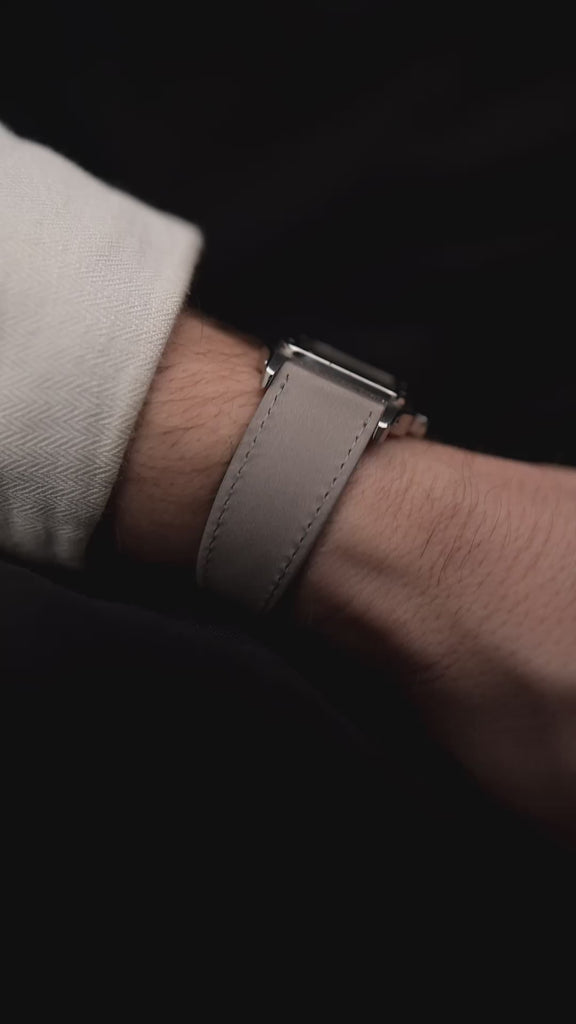 Vintage Cartier Santos Carrée 2960 Ghost 1990er Jahre schiefergrau SWISS nur Zifferblatt 