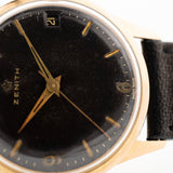 Zenith Kleid Schwarz 18k Datum 1961