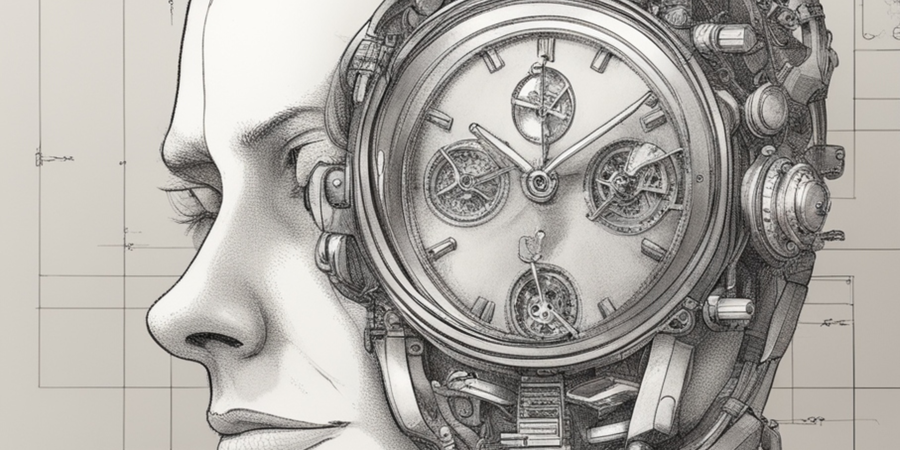 Reloj en la cabeza": una imagen generada por IA