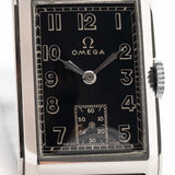 Omega Rectangular Negro Dorado 1939