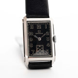 Omega Rectangular Negro Dorado 1939