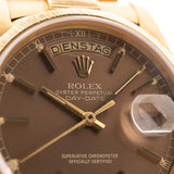 Rolex Day Date 18078 Marrón trópico 1979